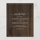 Papier Budget Rustic Wood Eucalyptus Photo Enregistrer la (Dos)