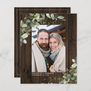 Papier Budget Rustic Wood Eucalyptus Photo Enregistrer la