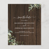 Papier Budget Rustic Wood Eucalyptus Photo Enregistrer la (Dos)