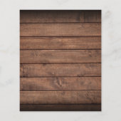 Papier Budget Rustic Wood Foliing Faire-part de mariage (Dos)