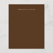 Papier Budget Rustic Wood Gold Fête des mariées Invitatio (Dos)