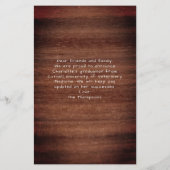 Papier Budget Rustic Wood Photo Graduation Faire-part (Dos)