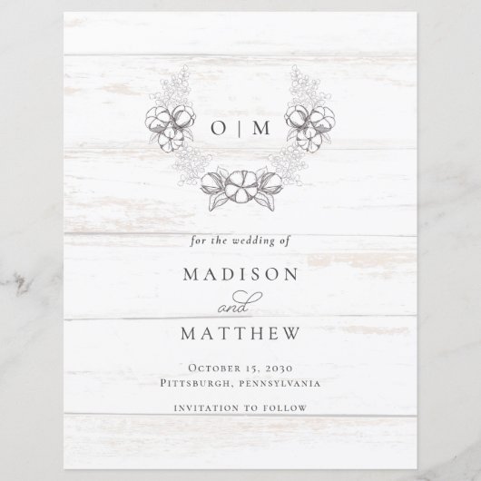 Papier Budget Rustic Wood Southern Cotton Enregistrer la  (Devant)