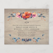 Papier Budget Rustic Woodland Orange Wedding Invite (Devant)