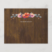 Papier Budget Rustic Woodland Orange Wedding Invite (Dos)