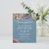 Papier Budget rustique à fleurs à l'intérieur de l'invita (Debout devant)