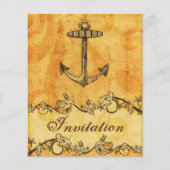 Papier Budget Rustique Ancre Faire-part de mariage nautiq (Devant)