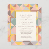 Papier Budget Rustique Art géométrique Stylish Mariage In (Devant / Derrière)