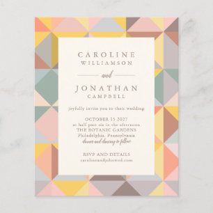 Papier Budget Rustique Art géométrique Stylish Mariage In