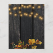 Papier Budget rustique automne 75 anniversaire invitation (Dos)