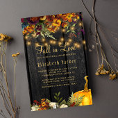 Papier Budget rustique automne fleuri nuptiale invitation