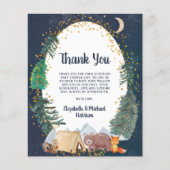 Papier Budget Rustique Baby shower de nuit Sky Merci (Devant)