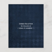 Papier Budget Rustique Bleu Antlers Cerfs Faire-part de m (Dos)