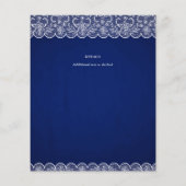 Papier BUDGET Rustique BLUE Blanche dentelle Mariage de f (Dos)