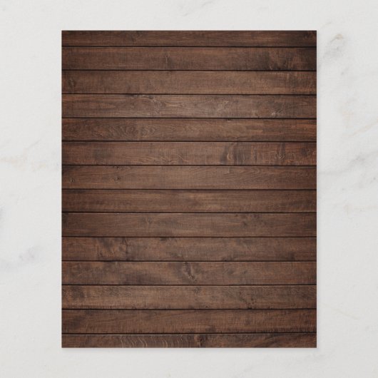 Papier Budget Rustique Bois Chaîne Lumières & Mariage den (Dos)