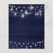 Papier Budget Rustique Bois Mason Faire-part de mariage j (Dos)