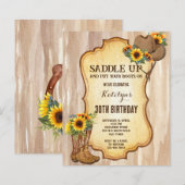 Papier Budget Rustique bottes de cowboy casquette tournes (Devant / Derrière)