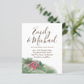 Papier Budget Rustique Cabine dans Woods Mariage Invitati (Debout devant)