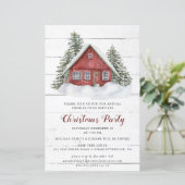 Papier Budget Rustique Cabine Noël Invitation (Debout devant)