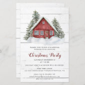 Papier Budget Rustique Cabine Noël Invitation (Devant / Derrière)