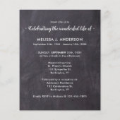 Papier Budget Rustique Célébration De La Vie 3 Mémorial P (Dos)