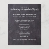 Papier Budget Rustique Célébration De La Vie Mémorial Pho (Dos)