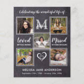 Papier Budget Rustique Célébration De La Vie Mémorial Pho (Devant)