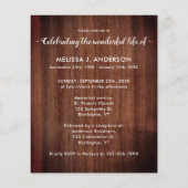 Papier Budget Rustique Célébration De La Vie Mémorial Pho (Dos)