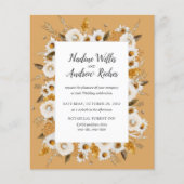 Papier Budget rustique Chamomile Mimosa cadre Mariage (Devant)