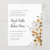 Papier Budget Rustique Chamomile Mimosa Mariage floral (Devant)