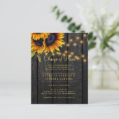 Papier Budget rustique changement de plan faire-part (Debout devant)