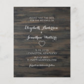 Papier Budget Rustique Cheval Mariage Equin Enregistrer L (Dos)