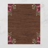 Papier Budget Rustique Citrouille Baby shower léger Invit (Dos)