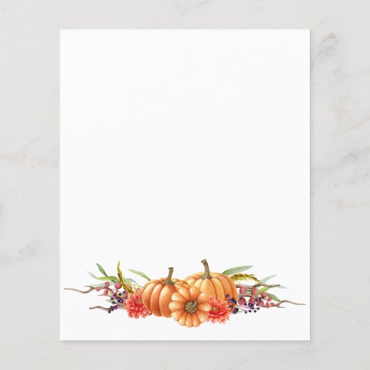 Papier Budget Rustique Citrouille nuptiale Invitation de  (Dos)