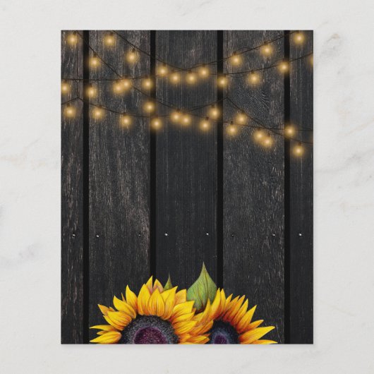 Papier Budget rustique couples à fleurs douche invitation (Dos)