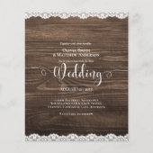 Papier BUDGET Rustique dentelle grange Mariage campagnard (Devant)