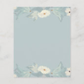 Papier Budget Rustique Dusty Blue Floral Faire-part de ma (Dos)
