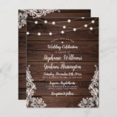 Papier Budget Rustique Éclairage de script et Mariage pho (Devant / Derrière)