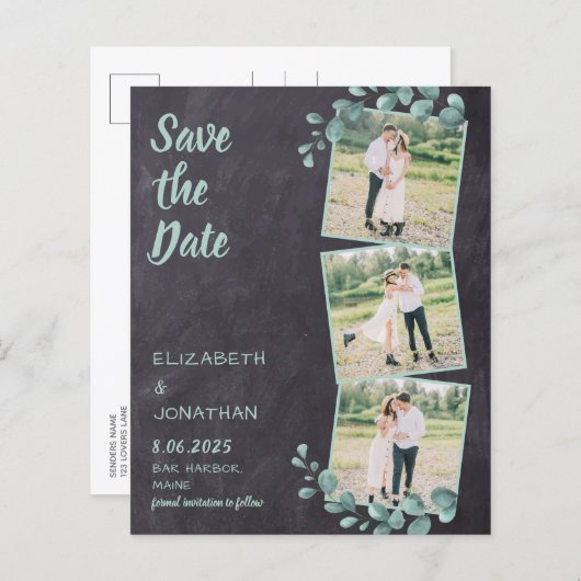 Papier Budget Rustique Eucalyptus 3 Photo Enregistrer la  (Devant / Derrière)