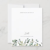 Papier Budget Rustique Eucalyptus  Duo Mariage (Dos)