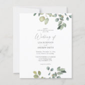 Papier Budget Rustique Eucalyptus  Duo Mariage (Devant)