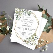 Papier Budget Rustique Eucalyptus & Gold Frame Mariage
