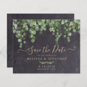 Papier Budget Rustique Eucalyptus Mariage Enregistrer La  (Devant / Derrière)