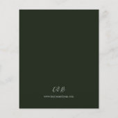 Papier Budget Rustique Eucalyptus & Mariage Or - Vert (Dos)