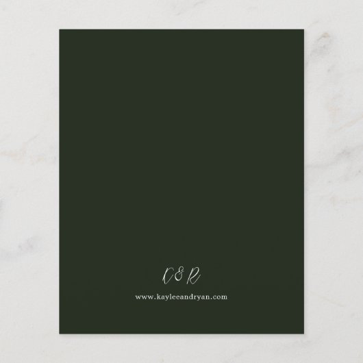 Papier Budget Rustique Eucalyptus & Mariage Or - Vert (Dos)