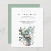 Papier Budget Rustique Eucalyptus nuptiale de douche Invi (Devant / Derrière)