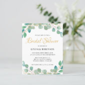 Papier Budget Rustique Eucalyptus nuptiale de douche Invi (Debout devant)