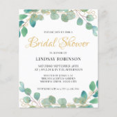 Papier Budget Rustique Eucalyptus nuptiale de douche Invi (Devant)