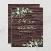 Papier BUDGET Rustique Eucalyptus nuptiale invitation à l (Devant / Derrière)