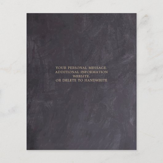 Papier Budget Rustique Faire-part de mariage de feuillage (Dos)